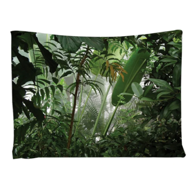 Тропический растительный гобелен настенный полиэстер тонкий Богемия кактус