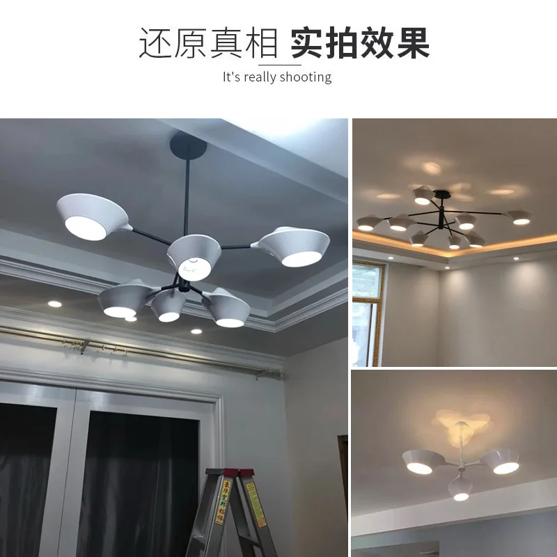 Led Chandelie post Современная Гостиная Скандинавская личность креативный