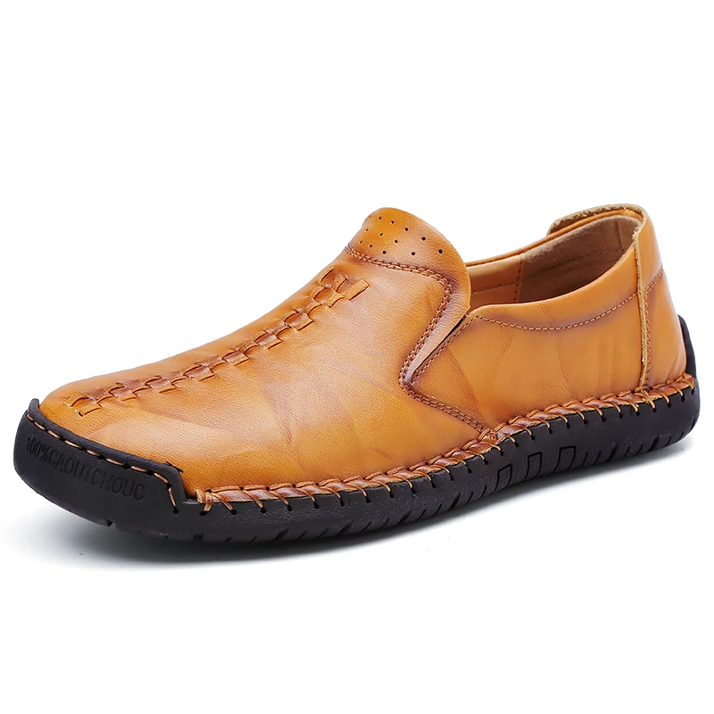 

Classic Men Casual Shoes Slip-On Leather Loafers Shoes Handmade Mens Moccasins Shoes Italian Designer Style Shoe Size 38-48