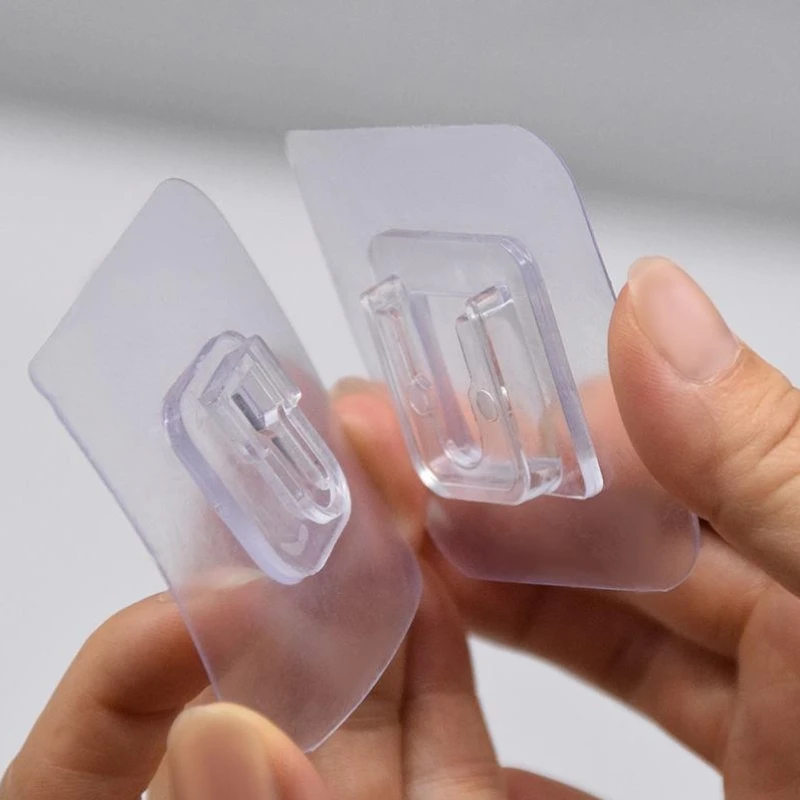 

Home double-sided Adhesive wall hooks hanger strong transparent hook Suction cup Sucker wall Storage Holder cture buckle