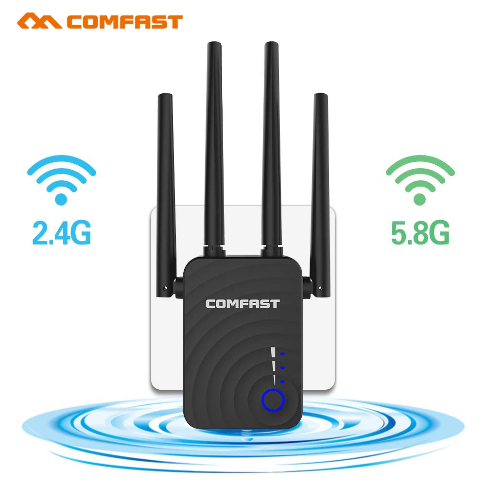 Comfast Беспроводной Wi Fi ретранслятор/маршрутизатор/AP 1200 Мбит/с двухдиапазонный 2 4 и