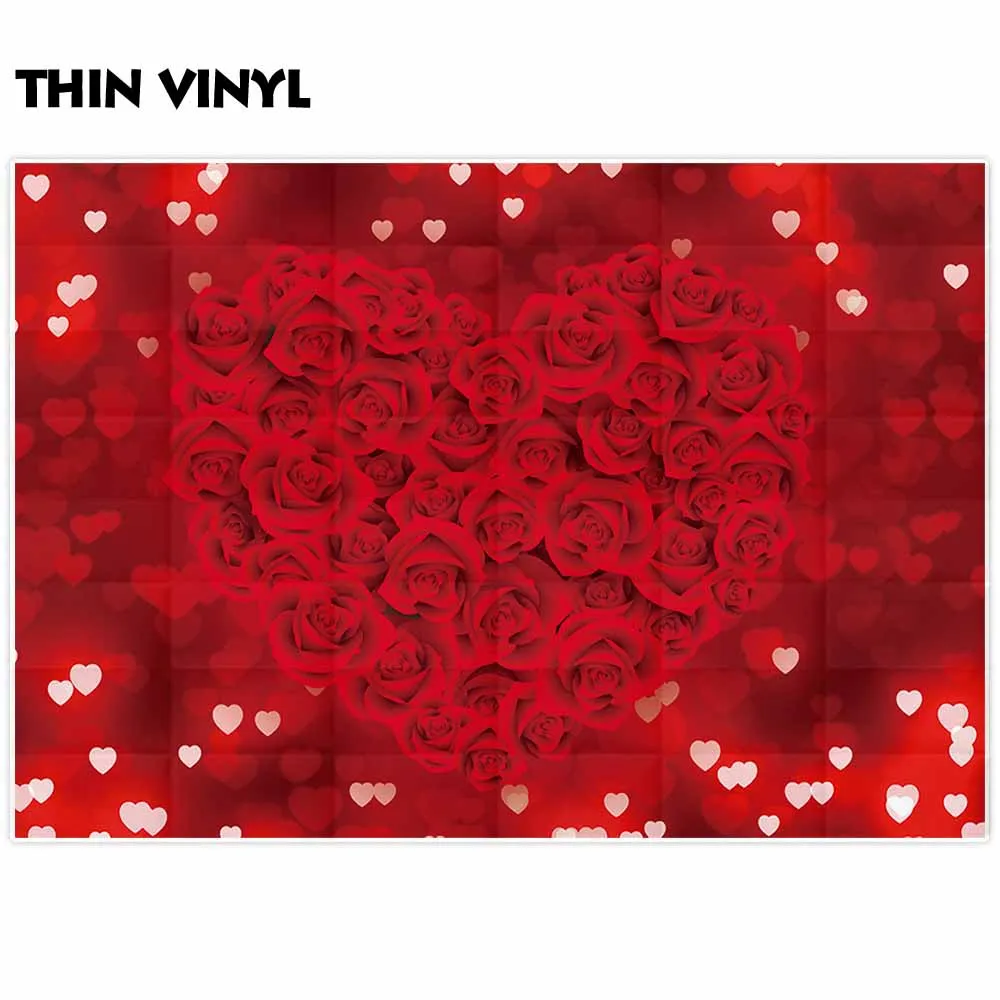 Allenjoy 14 февраля День Святого Валентина фон фотозонт Красная роза цветок сердце