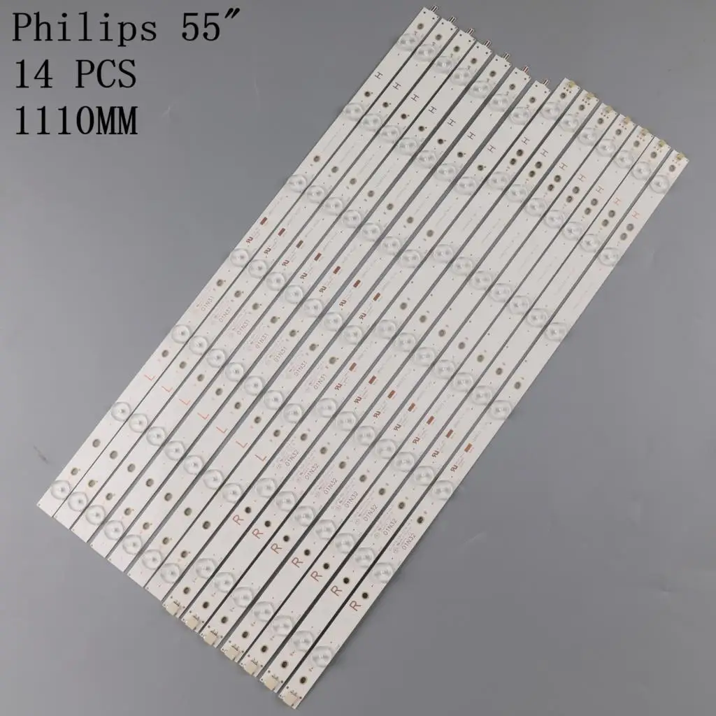 

New 14pcs LED backlight strip for 55PUS6581 55PUS6561 55PUS6101 55PFF5701 55PUS6501 LB55072 55PUH6101 55PUS6401 01N31 01N32-A