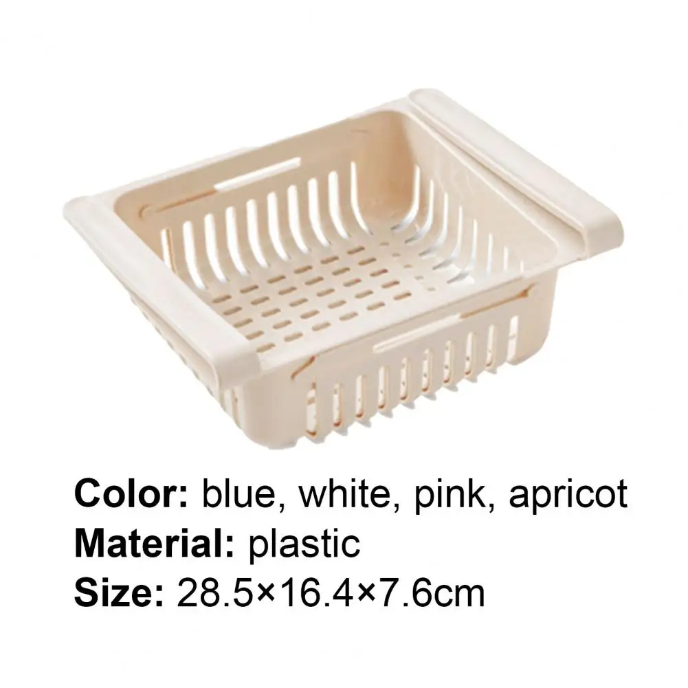 

Storage Box Environmental Protection And Space Saving Kitchen Plastic Pull-out Refrigerator Food Snd Beverage Storage Rack Home