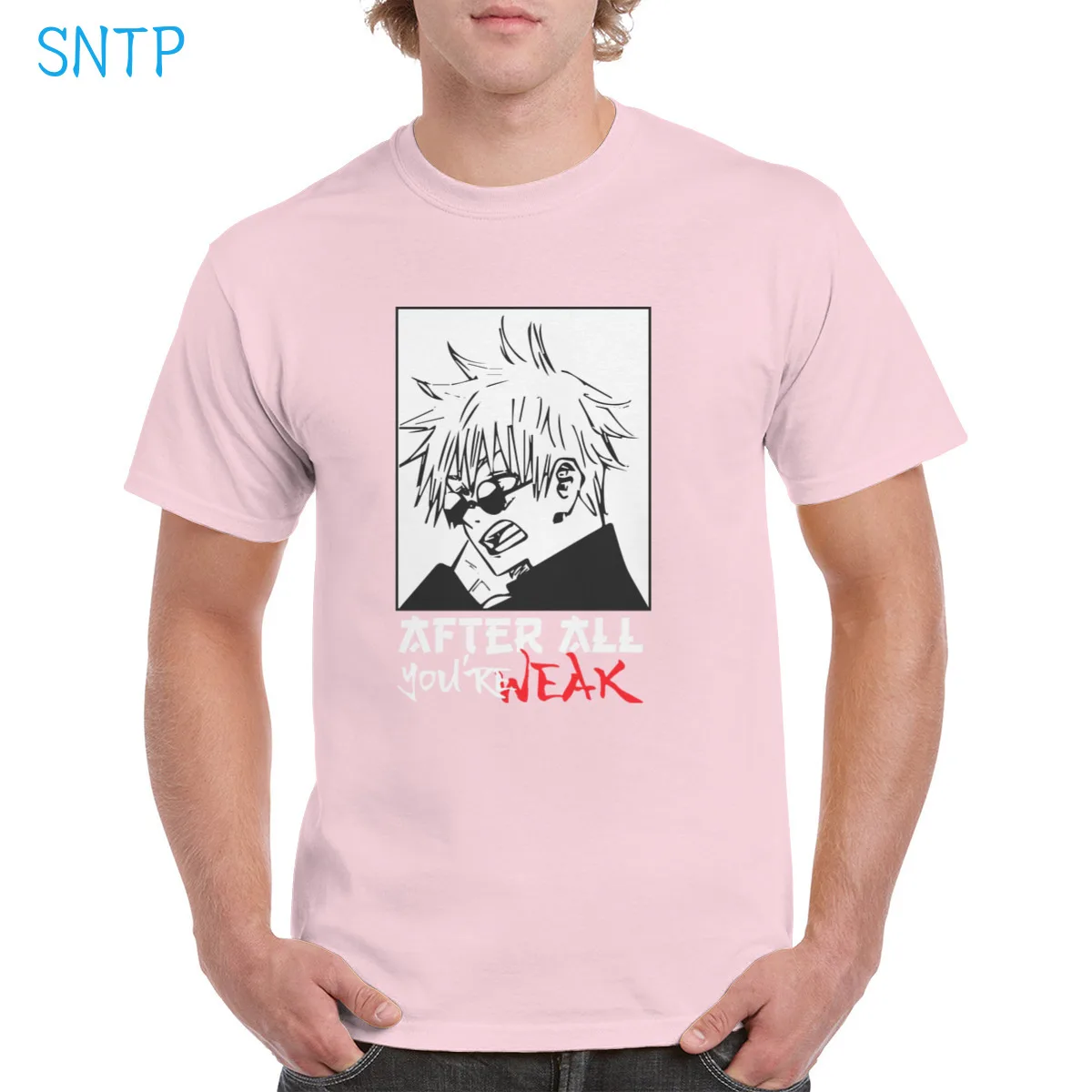 

Jujutsu Kaisen Storu Gojo After All You're Weak Anime t shirt Unisex Harajuku sketch Tops Casual graphics 100% Cotton T-shirt