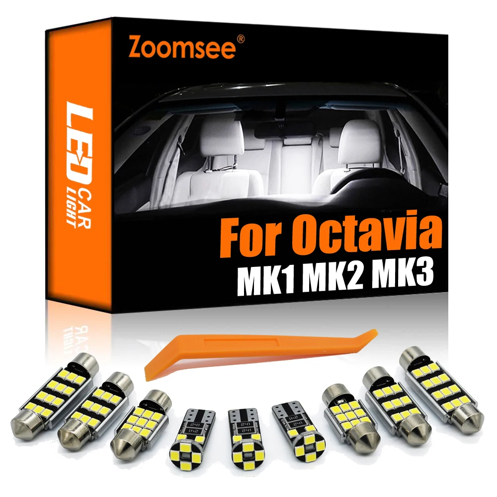 

Zoomsee Canbus For Skoda Octavia MK1 MK2 MK3 1 2 3 Sedan Combi 1996-2018 Vehicle LED Interior Bulb Dome Map Reading Light Parts