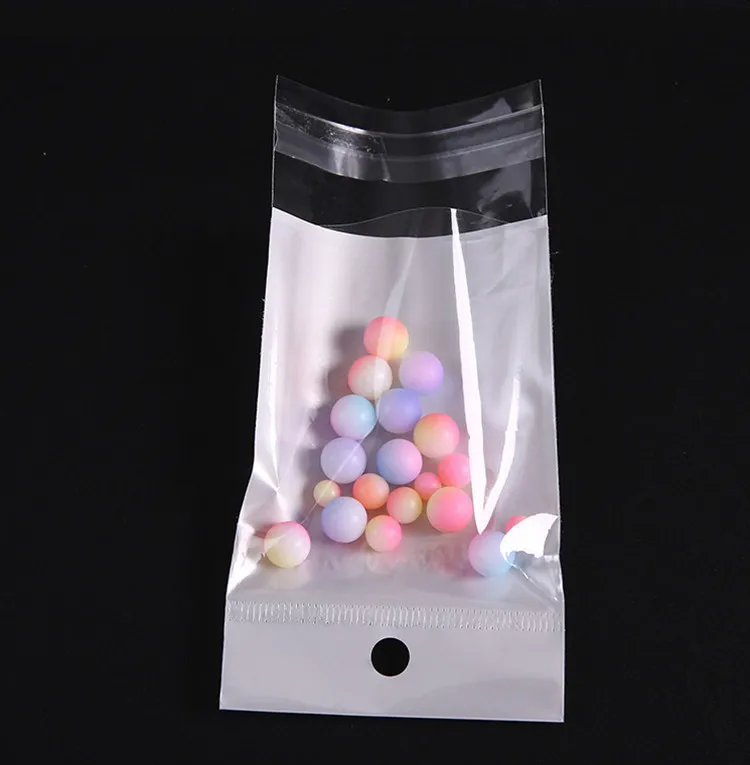 100 шт. 120 микрон прозрачный клей OPP подвесной мешок сделай сам пластиковый винт