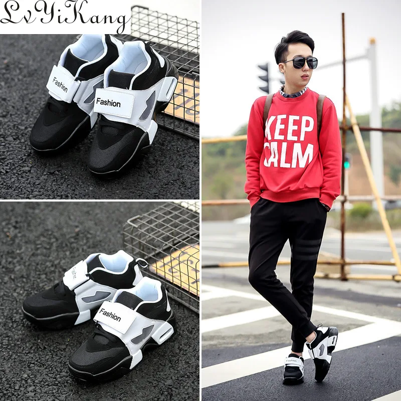 

Мужские Ретро кроссовки LVYIKANG, Мужская обувь для папы, увеличивающая рост прогулочная обувь, мужские кроссовки, Вулканизированная обувь