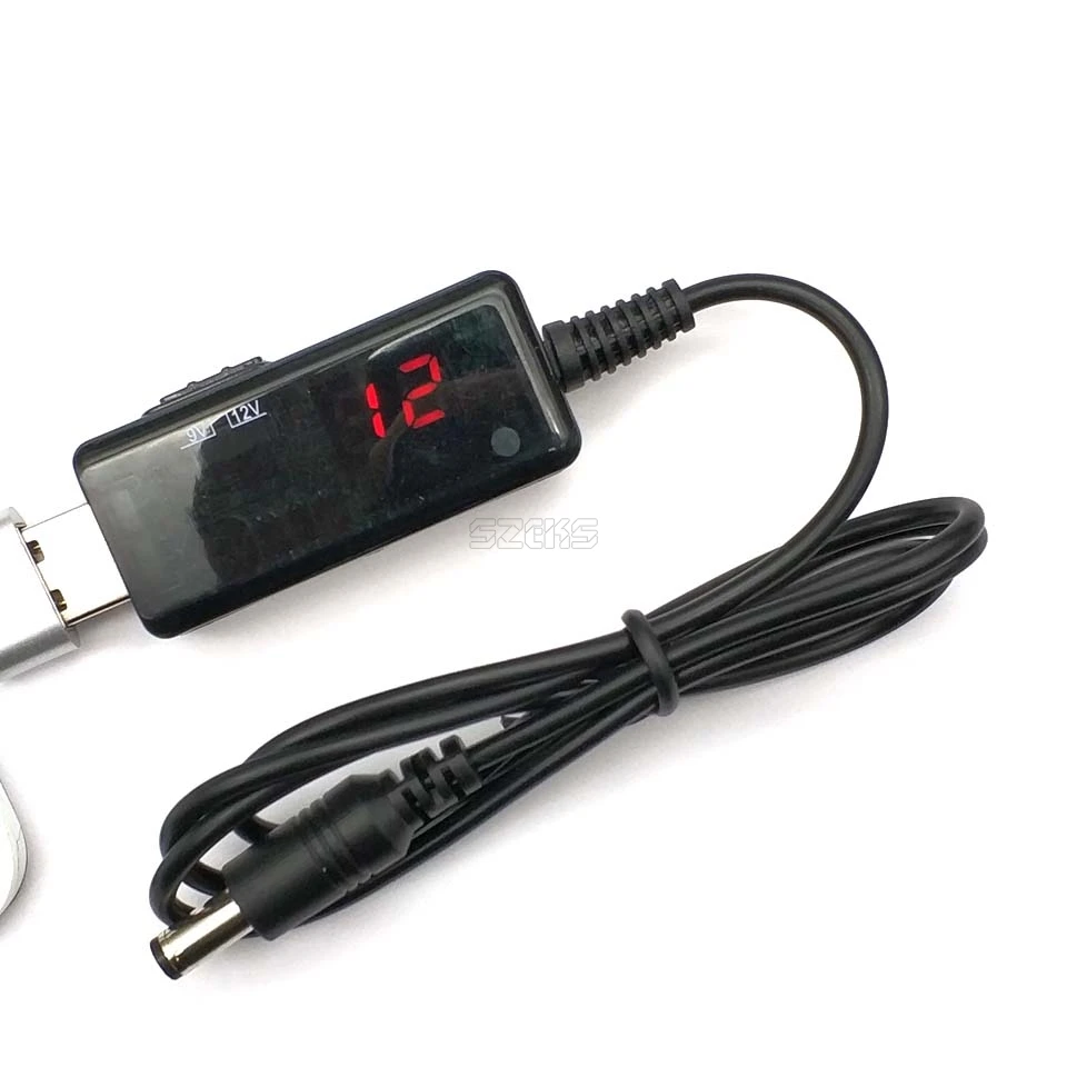 USB Boost Converter DC 5V To 9V 12V USB Step-up Converter Cable+ 3.5x1.35mm Connecter For Power Supply/Charger/Power Converter
