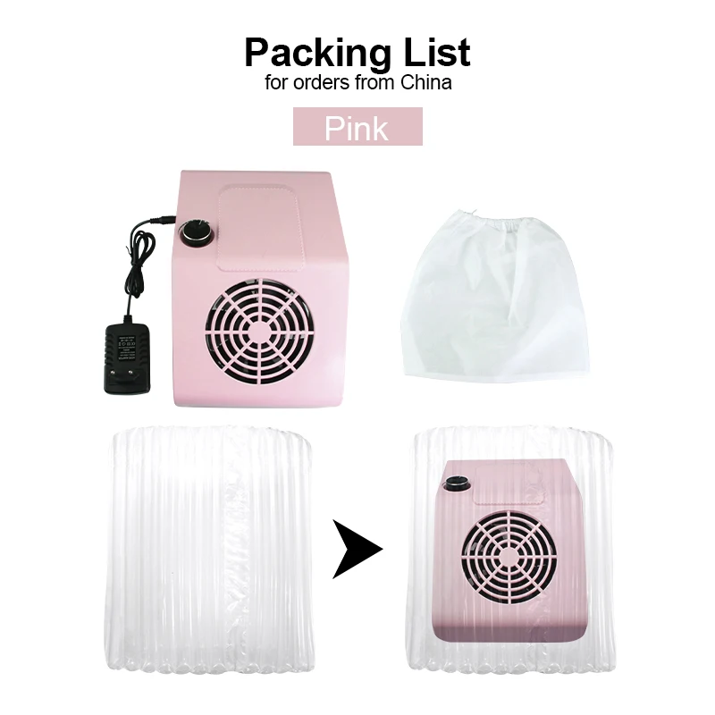 

80W Powerful Nail Dust Suction Collector Vacuum Cleaner Manicure Machine With 1 Collecting Bag Nail Art Salon Equipment