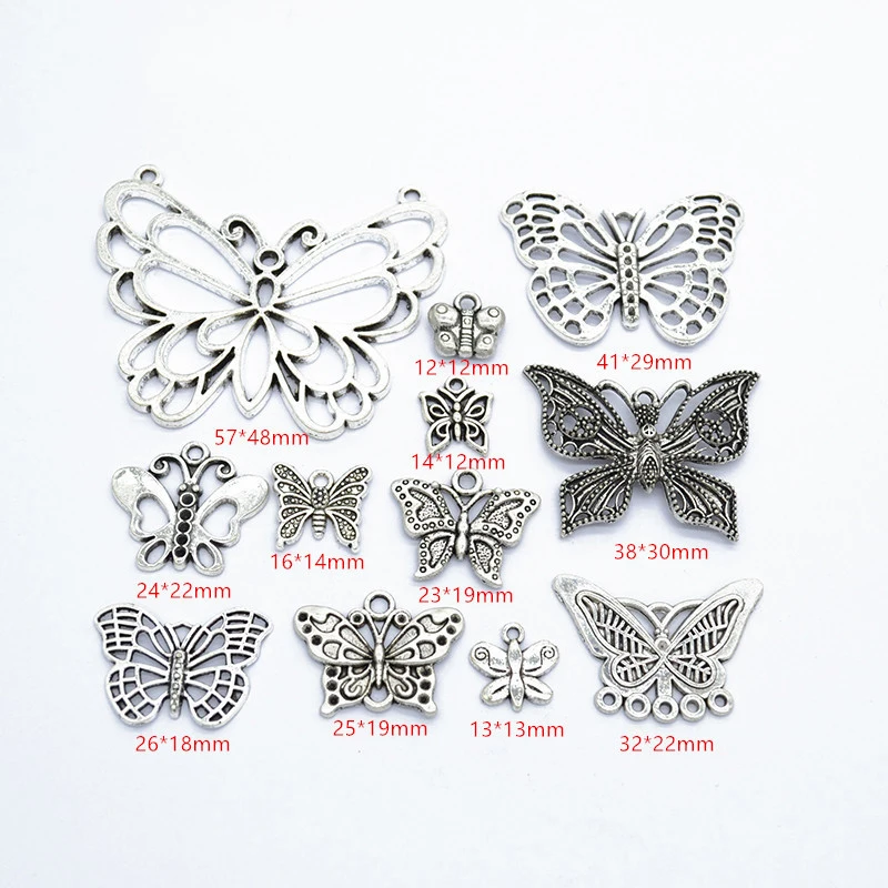 Новая мода 12 шт. Гибридный Античная насекомых бабочка Мульти Стиль легированное