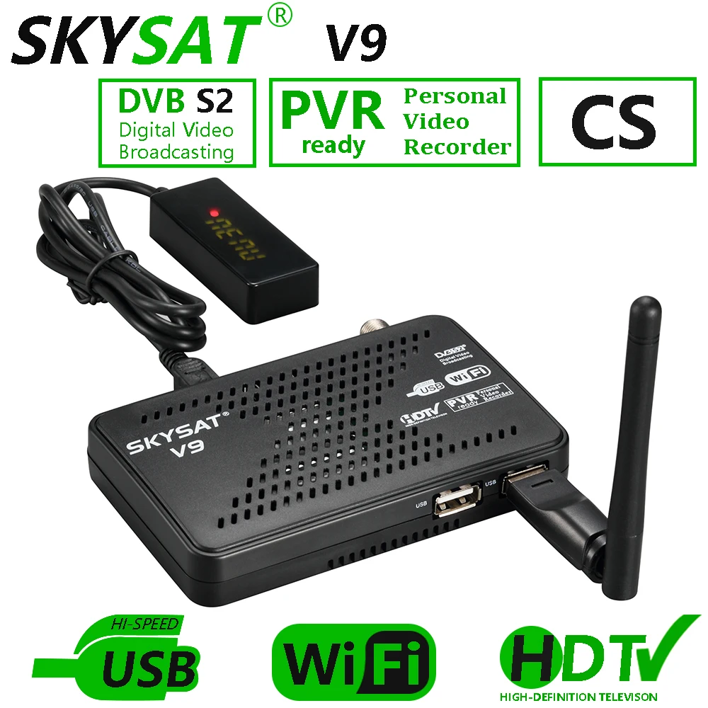 Спутниковый ресивер SKYSAT V9 Mini HD Поддержка CCCamd Cline Newcamd Powervu Biss WiFi 3G Youtube mini DVBS2