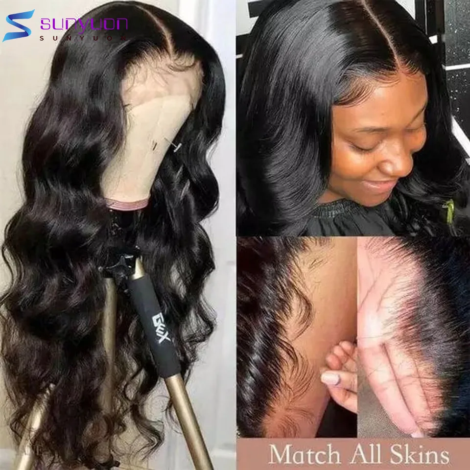 Remy 30 32Inch Brazilian Body Wave 13x6 HD Lace Frontal Wigs Transparent 13x4 Front Human Hair For Black Women | Шиньоны и парики