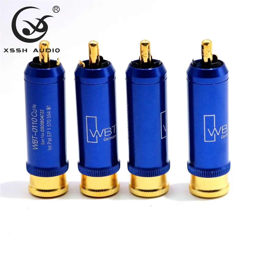 XSSH аудио 4 шт. WBT-0110Cu nextgen signature RCA набор из 4 шт. медный высококачественный разъем штекер