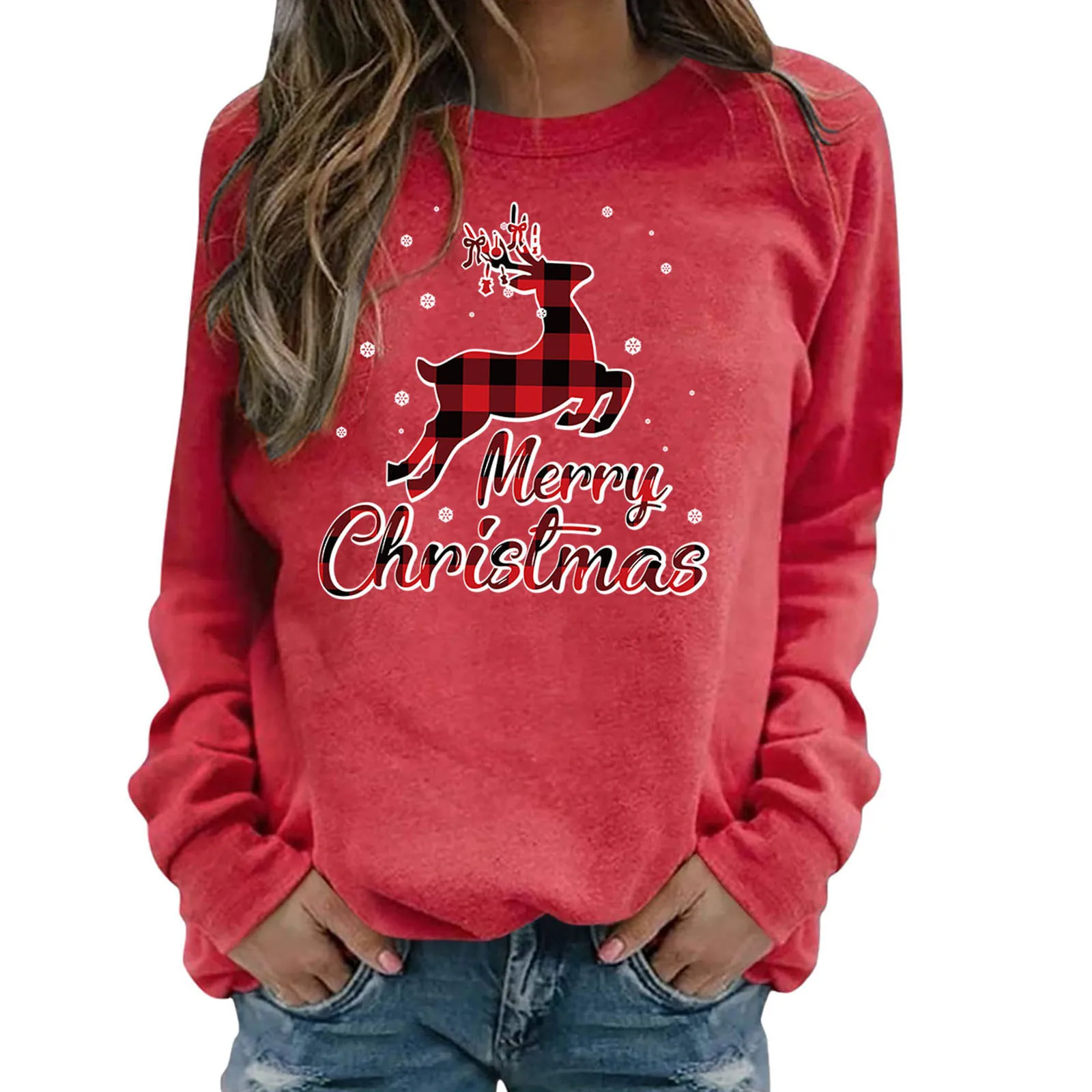 Рождественский свитшот с принтом красного вина женский спортивный костюм топы