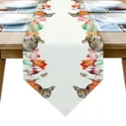 Пасхальные яйца, тюльпан, зайчик, кролик, украшение для стола, для дома, мероприятия вечерние вечеринки, скатерть, кухонные аксессуары, коврик для стола