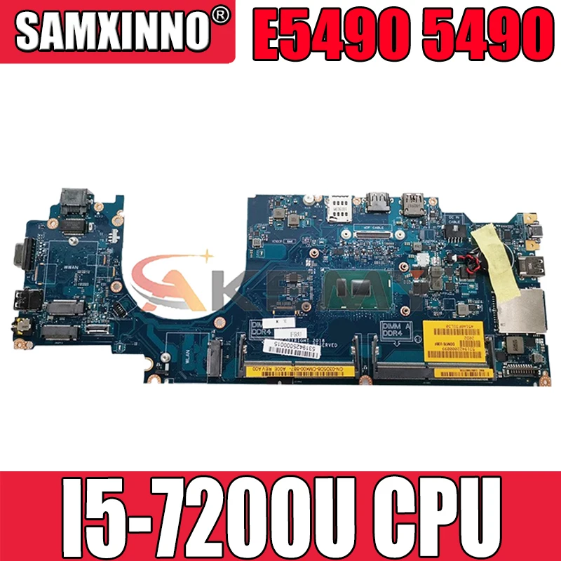 

Akemy Brand NEW I5-7200U For DELL Latitude E5490 5490 Laptop Motherboard DDM70 LA-F401P CN-08P4MX 8P4MX Mainboard 100%Tested