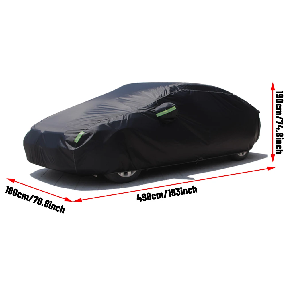 

190T Waterproof Full Car Covers Outdoor Sun UV Protection, Dust Rain Snow protective Full Auot Cover Universal Car Covers