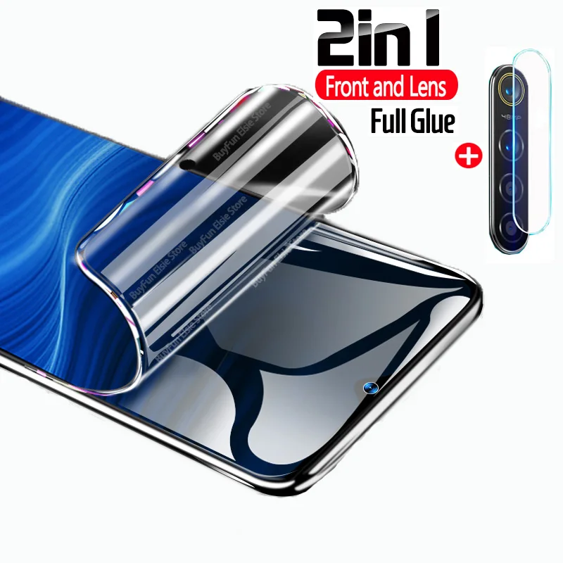 Гидрогелевая пленка 2 в 1 для Oppo Realme 5 pro защита объектива камеры Relme 7 8 Pro 7Pro 8pro