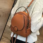 Модный дизайнерский женский кожаный рюкзак, миниатюрный Многофункциональный Маленький ранец на ощупь, дамская сумка на плечо, кошелек для девушек