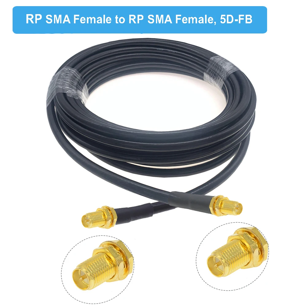 Низкие потери 5D-FB кабель RP-SMA женский Женский перегородки RF адаптер косичка 50 Ом