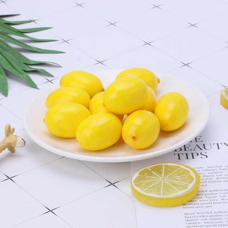 

20pcs Lifelike Simulation Artificial Lemon Fake Fruit Disply Home Party Decor Retailsale