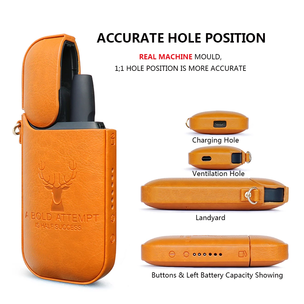 Роскошный чехол для электронной сигареты 4 цвета оленя защиты iqos 2 достойный