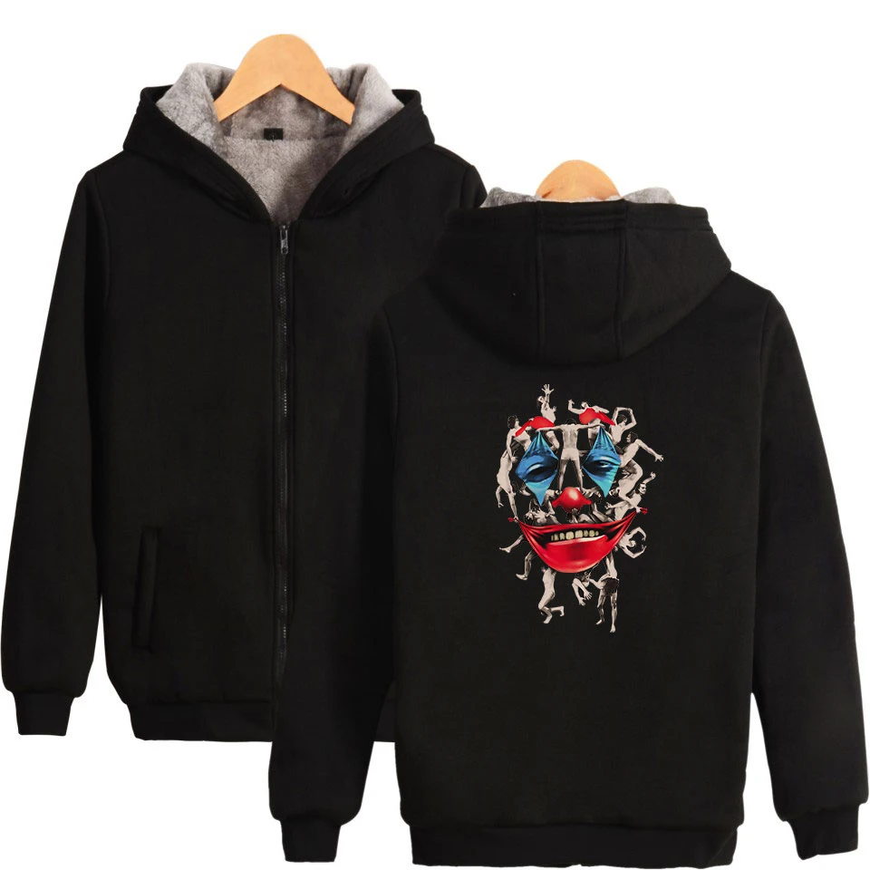 

Winter hoodie Mens Quality Thermal Thick harajuku boy and girl Warmjoker Outwear Fashion sweatshirts man's White Jacket Coats