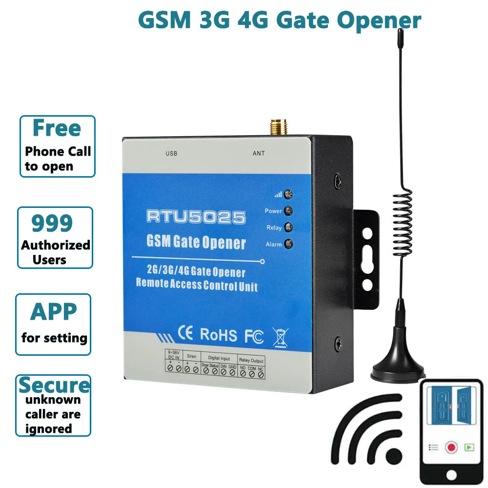 GSM реле для открывания ворот 3G 4G пульт дистанционного управления доступом