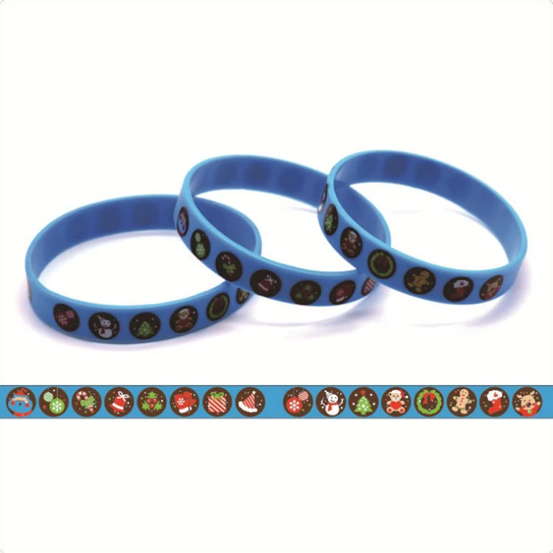 Рождественский силиконовый браслет для вечерние НКИ мероприятия фестиваля