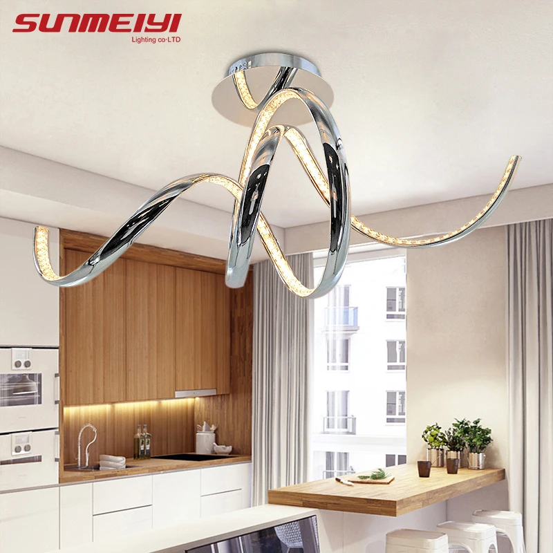 

Modern LED Crystal Aluminum Ceiling Lights plafonnier led Living Room Kitchen Bedroom Ceiling Home Lighting luminaria