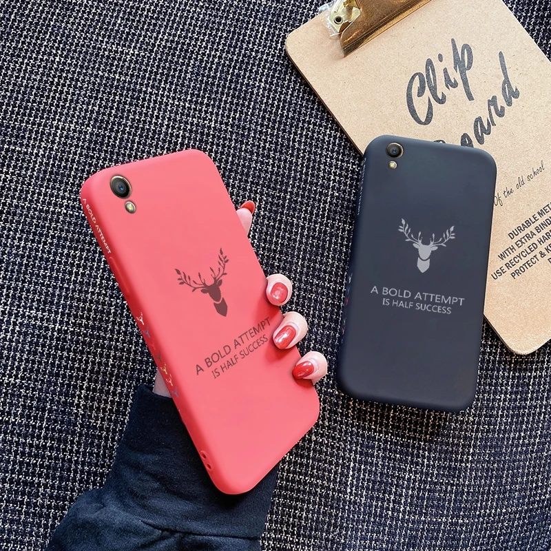 for oppo a37 a57 a39 a74 4g a74 5g realme c11 2020 2021 realme c20 c20a casing with deer head pattern back cover shockproof case free global shipping