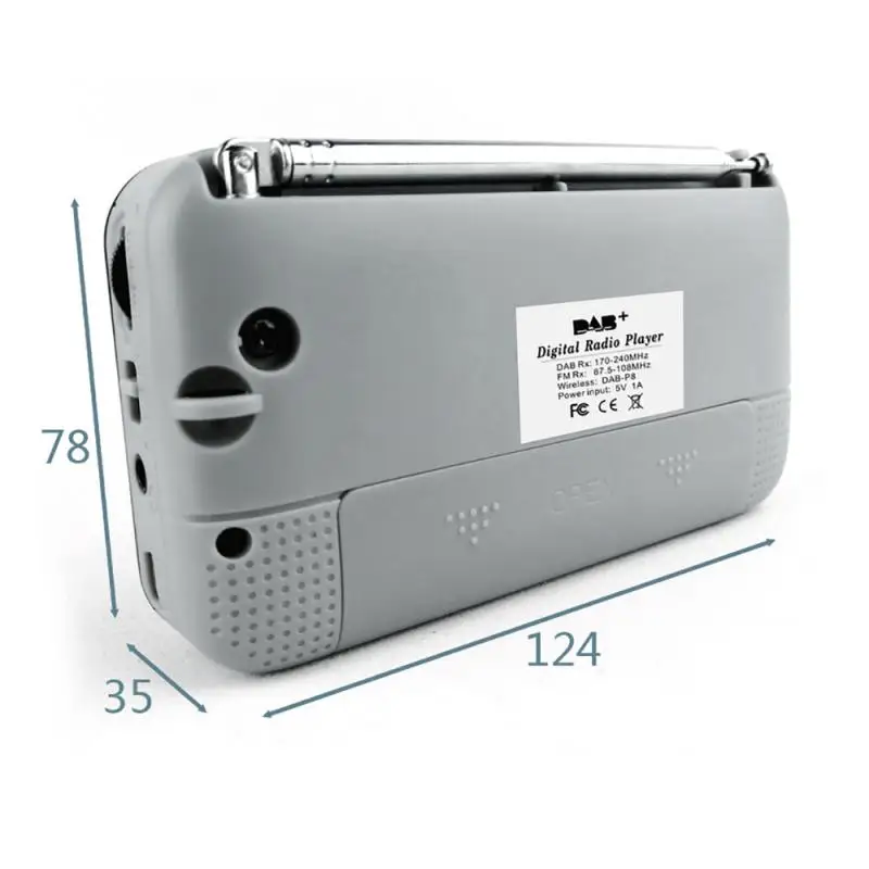 

Digital DAB+FM BT4.0 TF Radio Player Mini Portable bluetooth Speaker pocket DAB Digital Radio with Multiple Function Button
