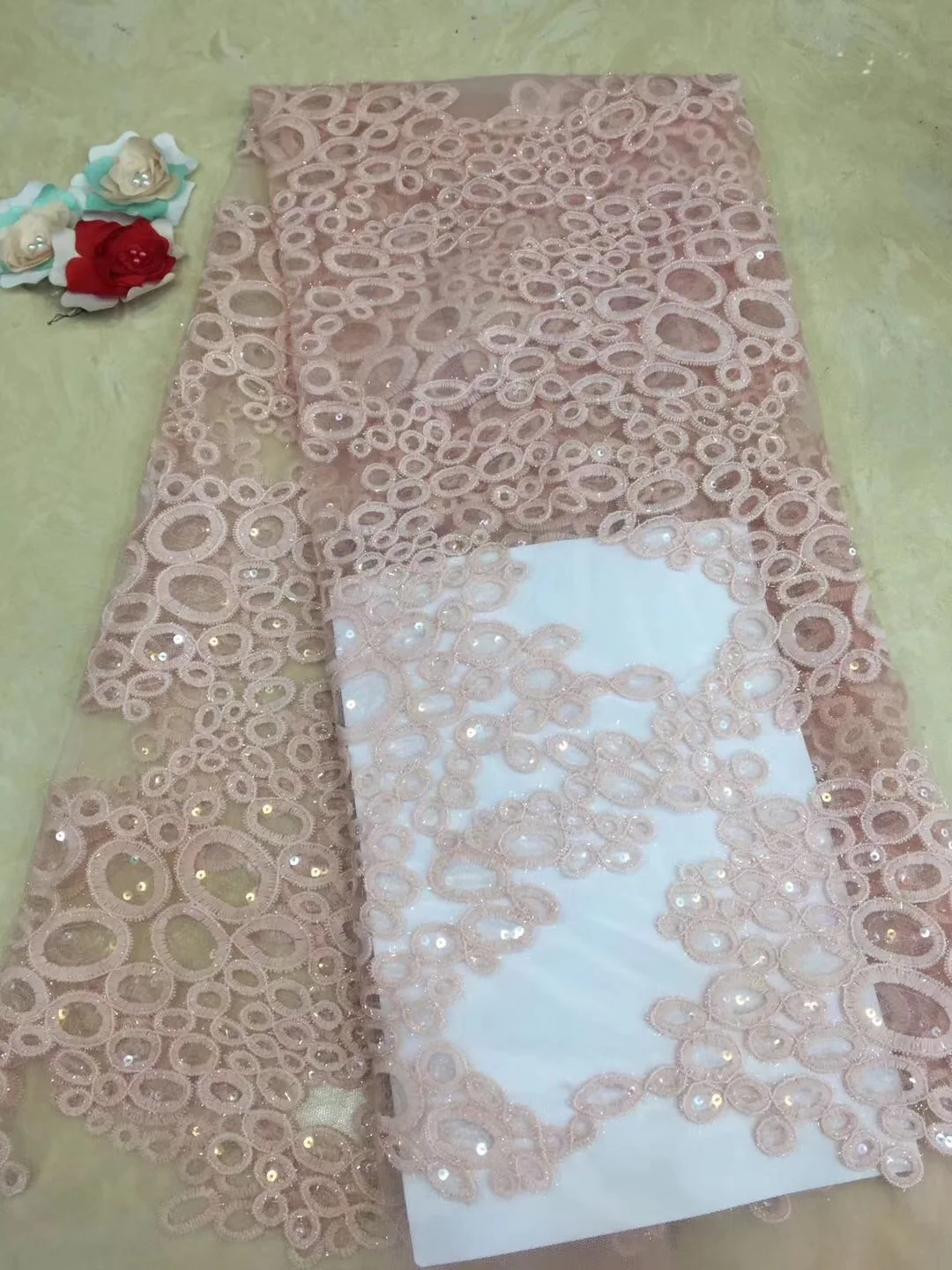 

Африканская Свадебная кружевная ткань, высокое качество, французская швейцарская кружевная ткань, вышивка, модная кружевная ткань для Ниге...