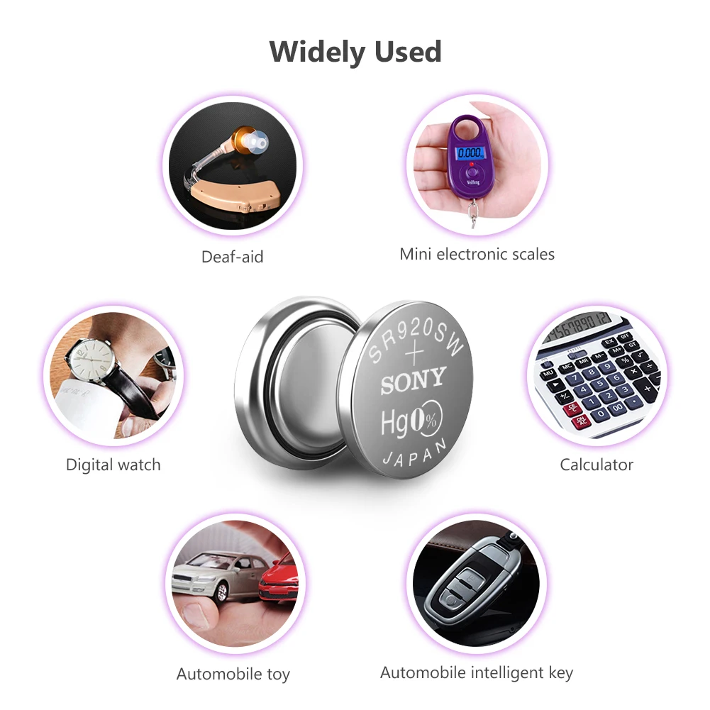 

4pcs 45mAh AG6 371 SR920SW LR920 171 370 371 L921 LR69 SR920 SR69 1.55V Button Cell watch Coin Silver Oxide Battery