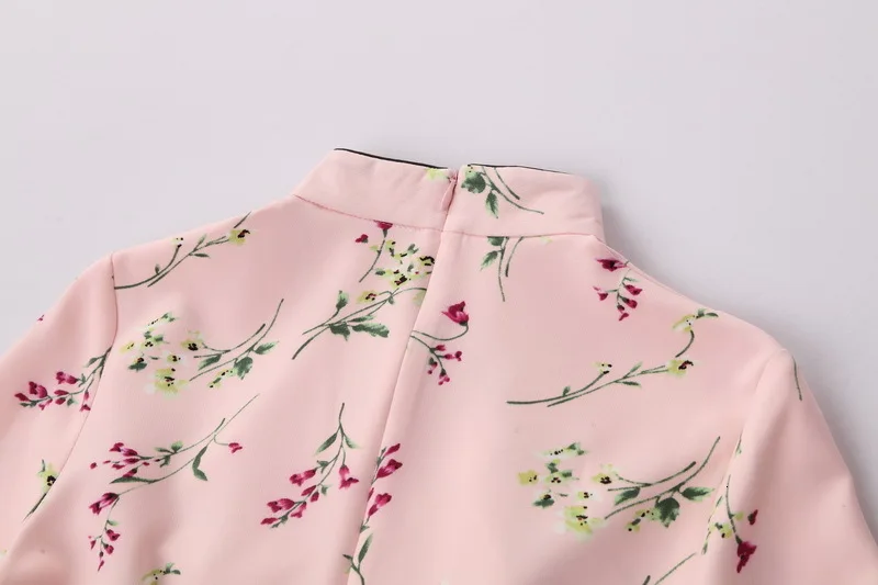 Традиционная китайская одежда Sheng Coco Женская свежая куртка-Ципао с принтом топ в