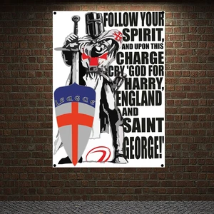 Knight Templar Flag Polyester Banner Cross Legion Crusade Painting Tapestry Hang on the wall 4 grommets Custom Flag indoor Decor
