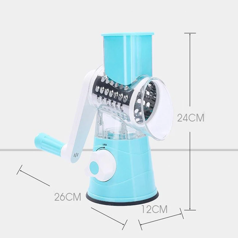 

Manual Vegetable Cutter Slicer Round Mandoline Grater For Potato Cheese Cutters Swift Rotary Drum Graters Kitchen Gadgets Tools