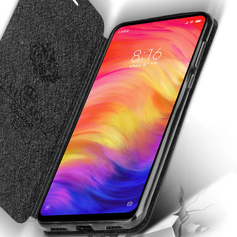 Чехол для xiaomi redmi note 8 силиконовый кожаный откидной чехол Mofi pro global|Чехлы-книжки| |