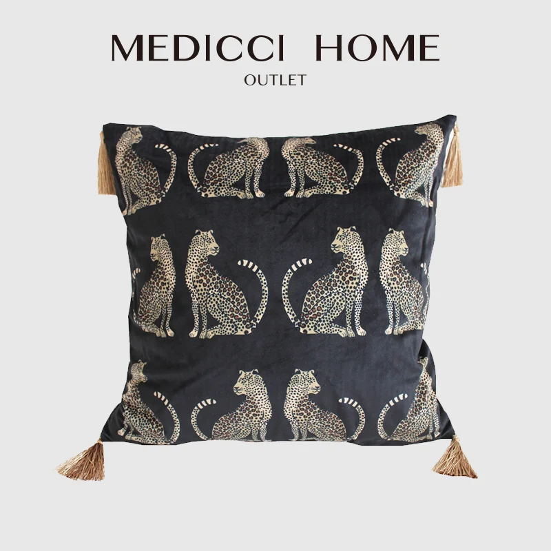 Medicci домашняя кисточка наволочка для дикой подушки Леопард Гепард дикая природа Животные Печать квадратная Подушка Чехол для дивана Бесплатная доставка