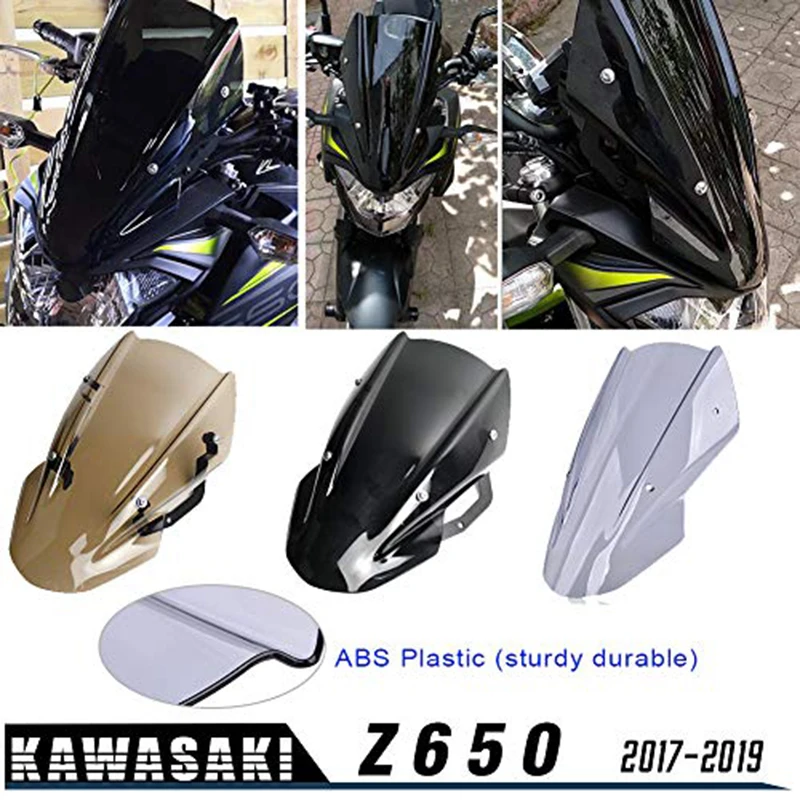Защитный экран на лобовое стекло для Kawasaki Z650 Parabrisa с кронштейном мотоцикла 2017 2018