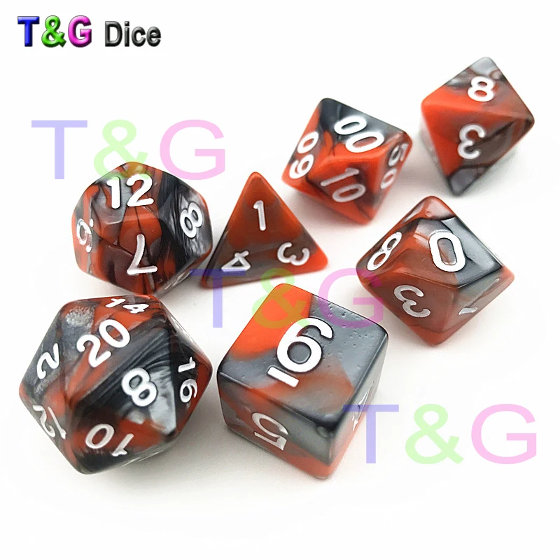 7 шт./компл. RPG DND настольная игра Dnd личность Два цвета специальная игральная кость