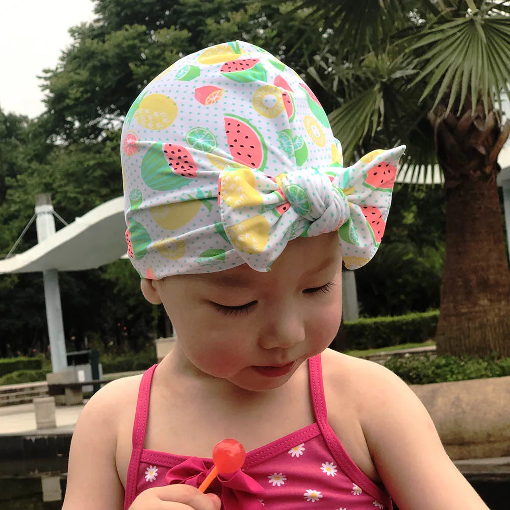 Шапки для плавания эластичные милые женщин детей с героями мультфильмов из ткани