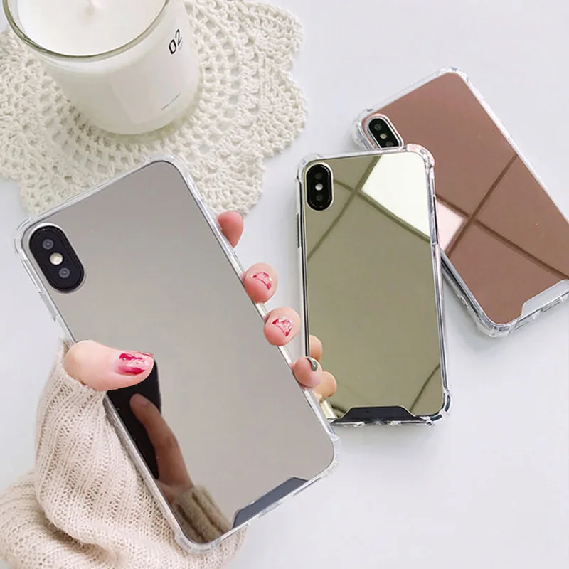 Зеркальный блестящий чехол для Iphone 11 Pro Max X 8 7 6 6S Plus XR XS MAX 5 SE|Бамперы| |