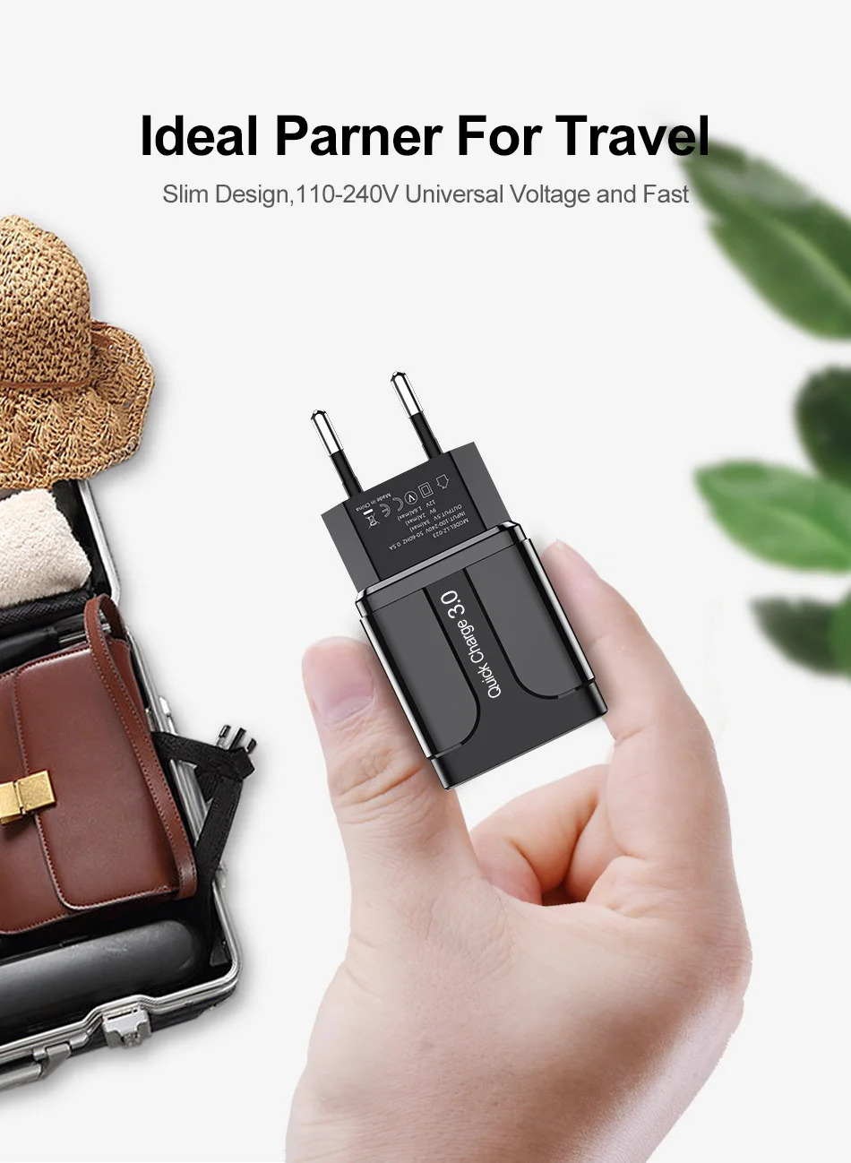 18 Вт Быстрая зарядка 3,0 USB зарядное устройство QC 3,0 4,0 для samsung S10 телефон X 8 7 Xiaomi Mi9 huawei USB разъем Телефон/быстрое зарядное устройство адаптер