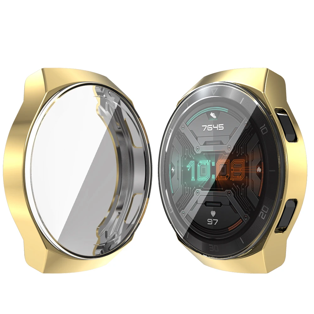 AKBNSTED TPU Plating Silicone Watch Protective Case For Huawei GT 2e Smart Replacement Cover 2E |