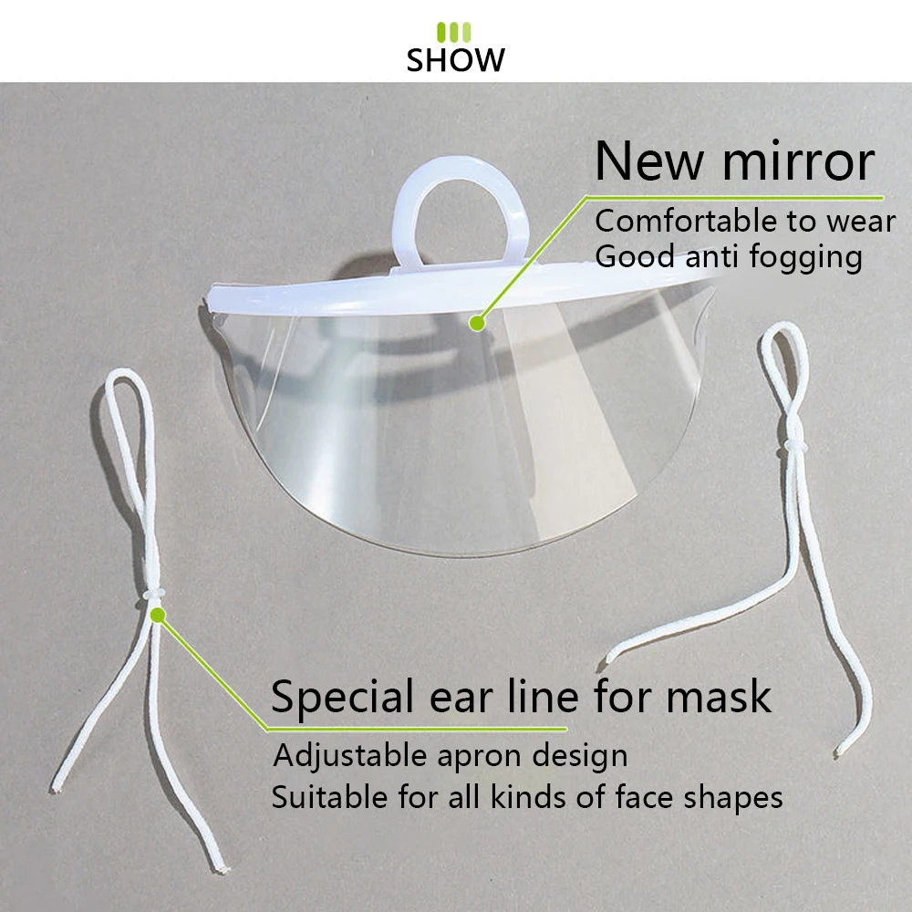 

4pcs Transparent Masks Anti Fog Catering Food Restaurant Waiter Dedicated Mask Dust And Pollution Mask Kitchen Tools Keep Clean