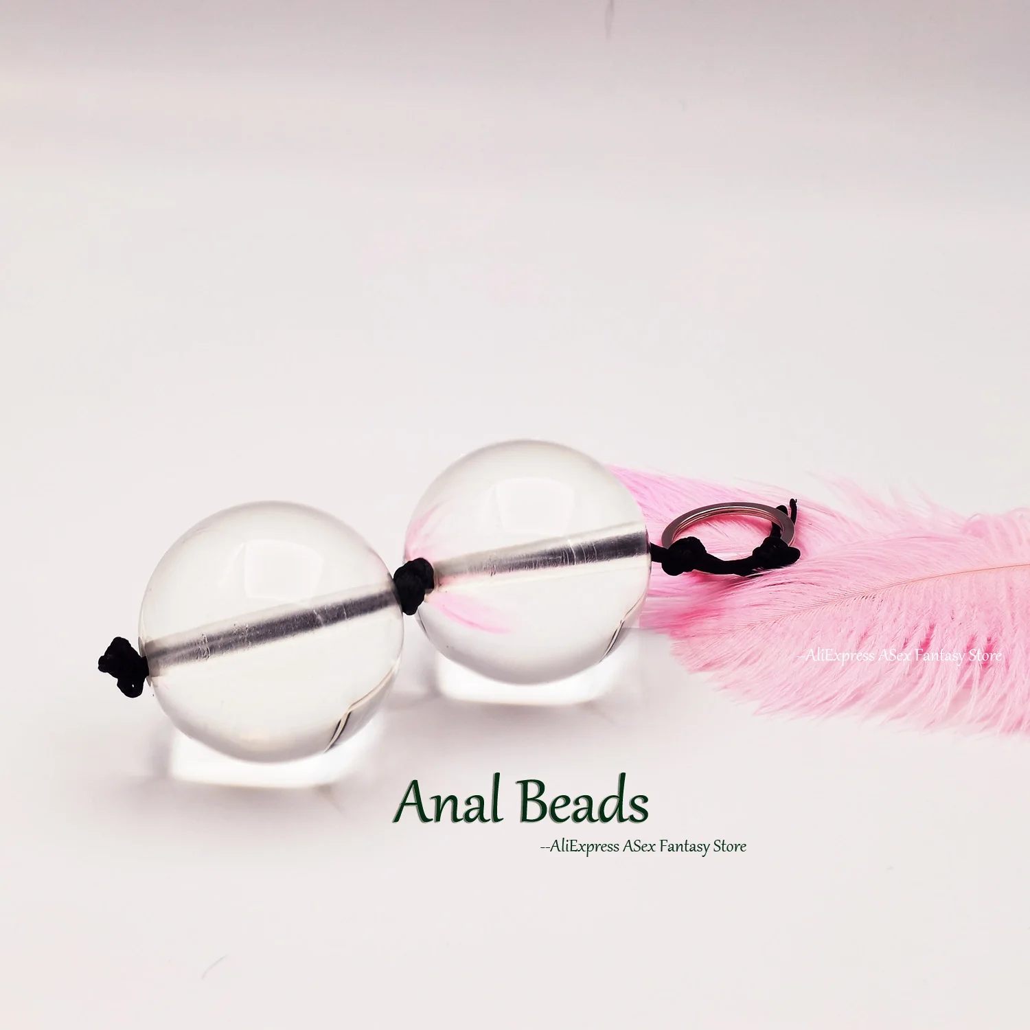 Стеклянные анальные шарики большие гладкие кристаллические вагинальные