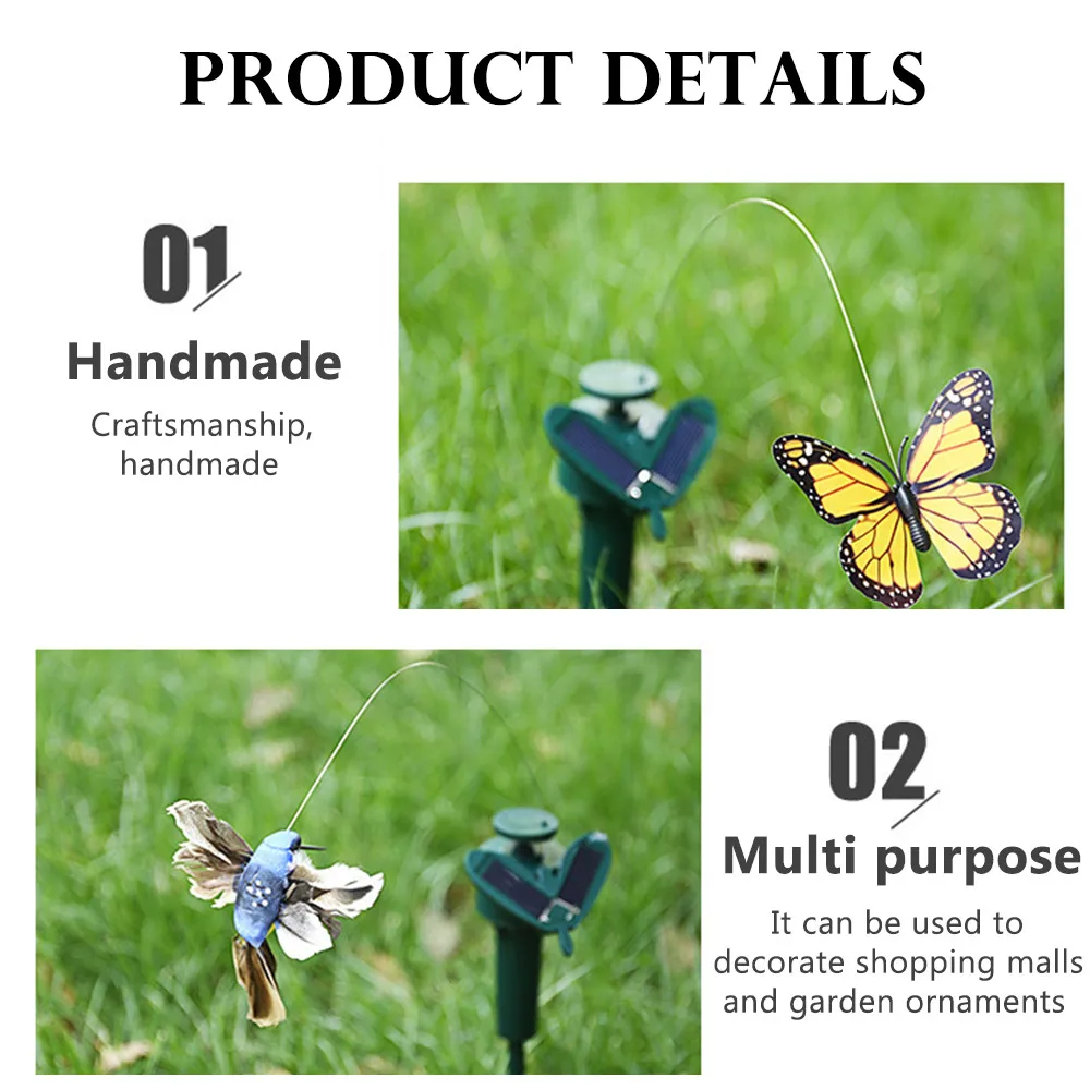 2020 красивые вибрирующие солнечные батареи флуоресцентные бабочки колибри