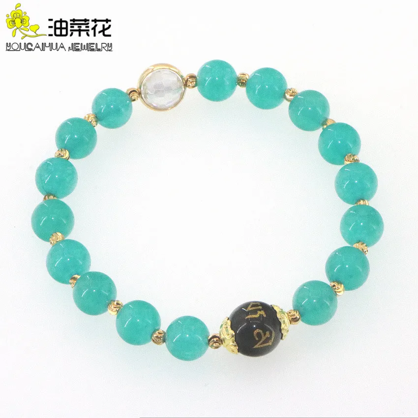 New Product Bracelet Fashion Exquisite Natural Stone Amazons Powder Crystals Opals Topazs Woman Girl Yoga Symbol Gift Wholesale